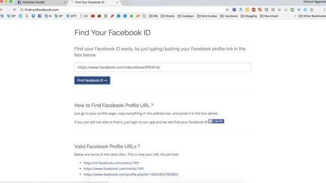 Find Facebook ID With Profile Link смотреть онлайн