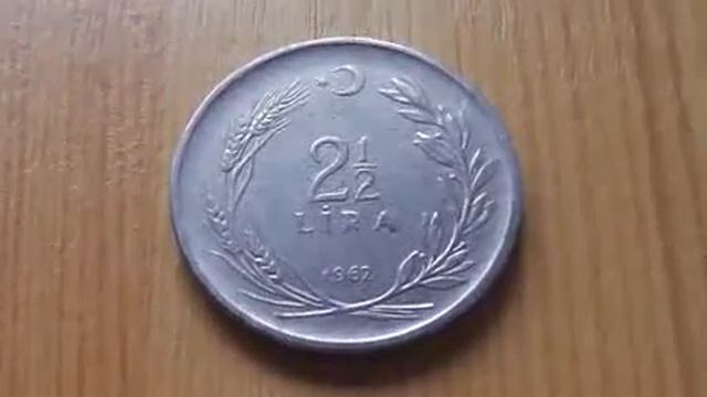 2 and a half Lira coin of Turkey from 1962 in HD смотреть онлайн