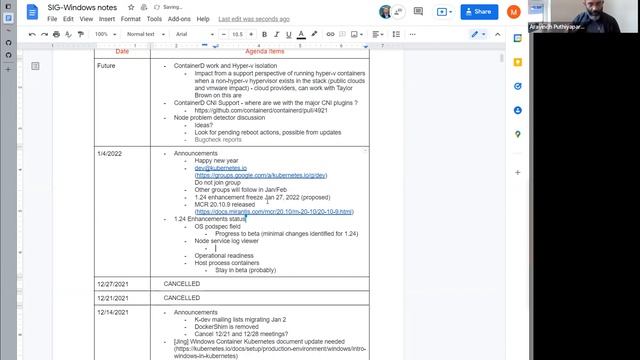 Kubernetes SIG Windows 20220104 смотреть онлайн