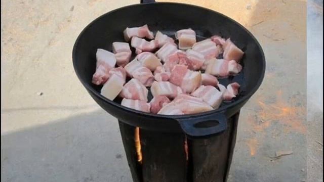 как приготовить обед на одном полене //// how to cook dinner for a log смотреть онлайн