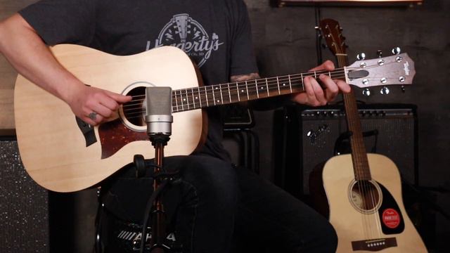 Beginner Guitar Comparison Taylor Big Baby vs. Fender CD-60 смотреть онлайн