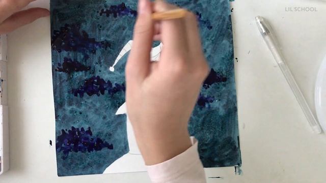 Подарок своими руками. Рисуем открытку на Новый Год в Lil School