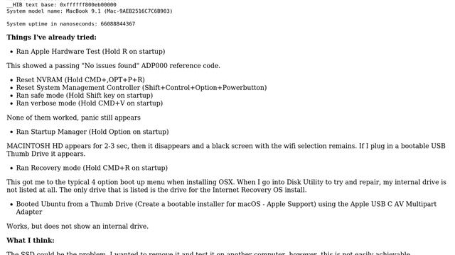 Apple: Mac Book 12" (early 2016) kernel panic IONVMeController.cpp:4949 смотреть онлайн