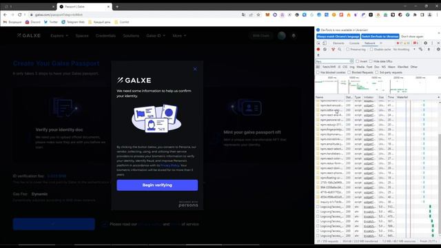 Как вытащить ссылку на прохождение KYC для Galxe Passport | Проходим KYC на Galxe Passport