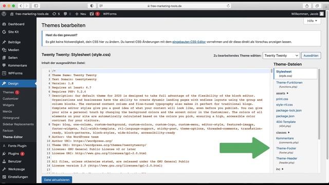 Wie Sie den Footer in WordPress bearbeiten - Unser 101 WordPress Tutorial смотреть онлайн