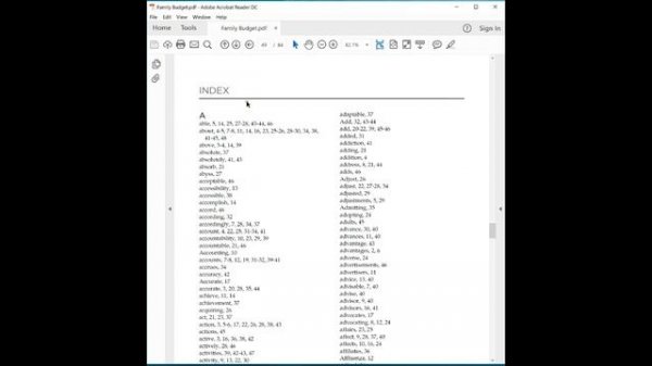 Adobe Reader: How to go back to previous page after clicking an internal link?