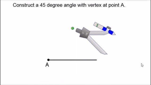 Constructing a 45 degree angle (two methods) - Geometry смотреть онлайн