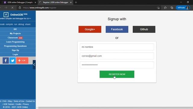 Uso de OnlineGDB como compilador online смотреть онлайн
