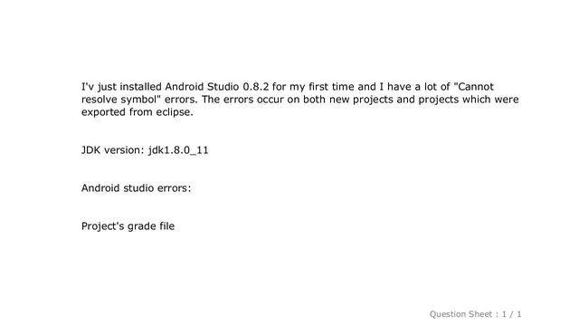 Android : how to overcome Android Studio cannot resolve symbol for android classes смотреть онлайн