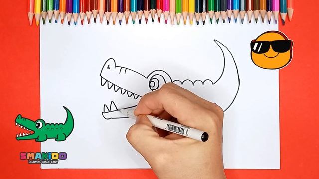How To Draw Crocodile For Kids | Easy Crocodile Drawing Step by Step Tutorial смотреть онлайн
