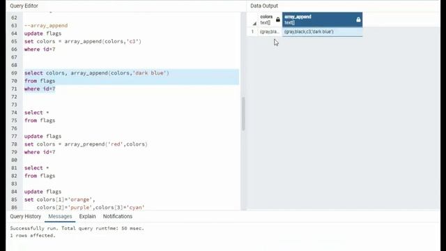 Part 2: How to use PostgreSQL ARRAY DataType: update, remove, append prepend and array_cat. смотреть онлайн