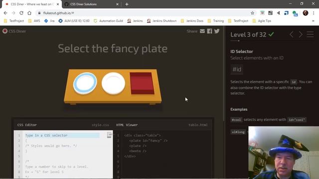Learn CSS Locator strategy with CSS Diner смотреть онлайн