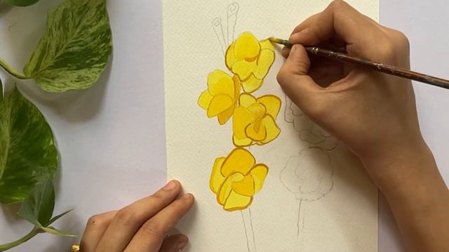 Gladiolus Painting | Easy floral painting tutorial | gouache art смотреть онлайн
