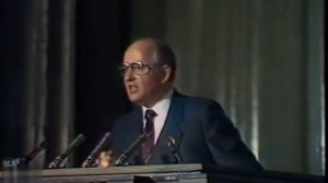 Фрагменты выступления Михаила Горбачева перед рабочими ДМЗ им. Петровского (26.06.1985).