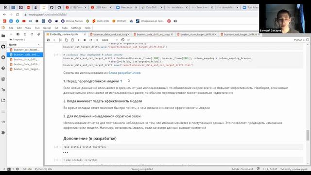 Evidently AI - разбор библиотеки по анализу дрифта данных. Практика по машинному обучению. смотреть онлайн