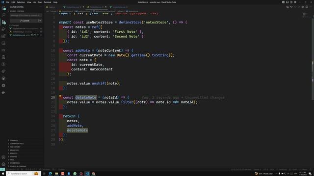82. Delete Single Note from the Pinia store in Vue Composition API - Vue 3 смотреть онлайн