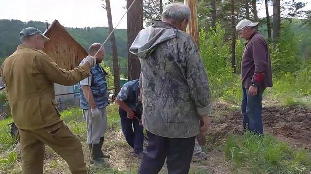 Как установить электрический столб своими руками без помощи специальной техники. Наша дача. смотреть онлайн