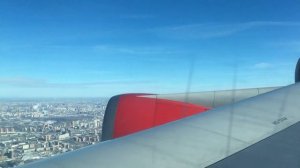 Вид на Москву с высоты из самолета Boeing 747