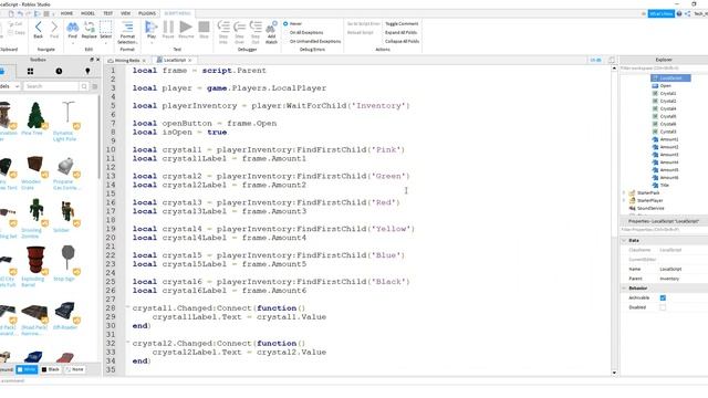 How to Make a Mining Simulator in Roblox Studio 4 - Inventory Menu смотреть онлайн