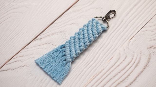 Macrame Keychain Tutorial for Beginners | DIY Macrame keychain easy | Macrame for Beginners смотреть онлайн