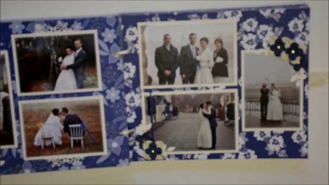 Скрапбукинг. Синий свадебный альбом № 2. - Blue wedding album. смотреть онлайн