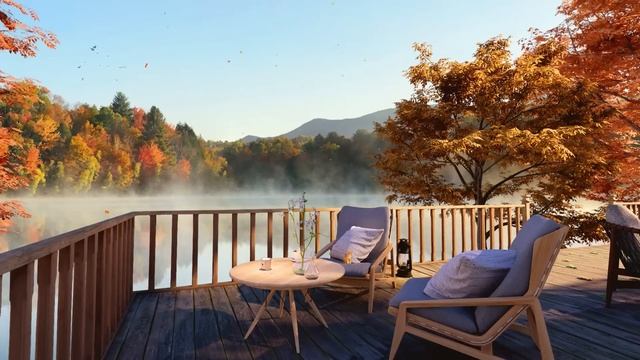 Осенний день в уютной кофейне Книга 4К с расслабляющей джазовой музыкой для учебы/работы #23