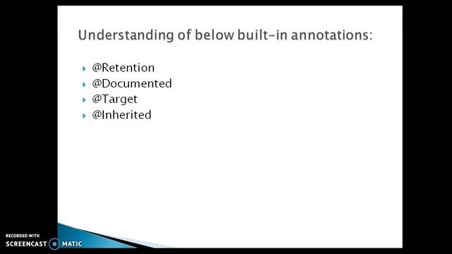 Built-in annotations in java which help us to create custom annotations. смотреть онлайн