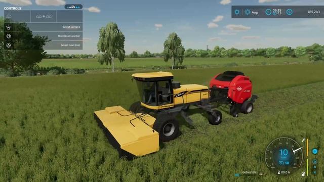 How To Cut Hay And Bale In One Pass On Console | Farming Simulator 22 смотреть онлайн