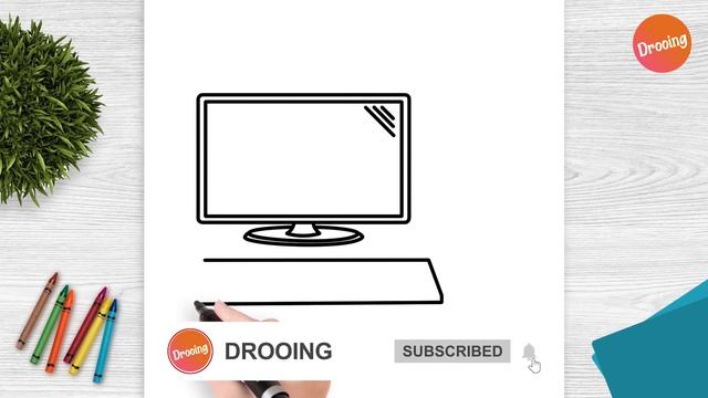 How To Draw Computer | Computer Drawing For Kids | Computer Drawing Easy Step by Step смотреть онлайн