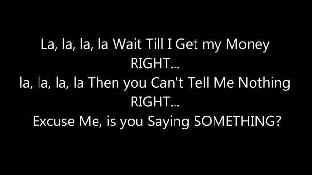 KANYE WEST - CAN'T TELL ME NOTHING **(LYRICS ON SCREEN)** смотреть онлайн