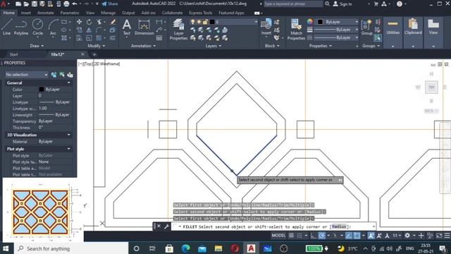 Wooden False ceiling || 10' x 12' ceiling in Autocad || смотреть онлайн