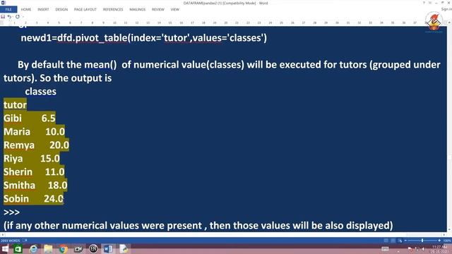 IP12 PythonPandas Dataframe Video 19 смотреть онлайн