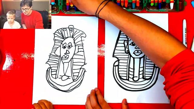 РИСОВАЛКИ - рисуем ФАРАОНА Тутанхамона с Павликом смотреть онлайн