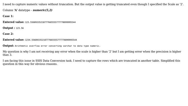 Databases: SQL Query not throwing error even if the entered scale value is higher than specified смотреть онлайн