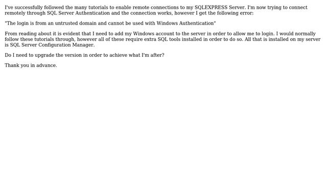 DevOps & SysAdmins: Configuring Windows Authentication on SQLEXPRESS смотреть онлайн