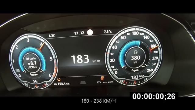 Acceleration 0-238km/h VW Passat 2.0BiTDI 302PS/625Nm Www.dp-race.com