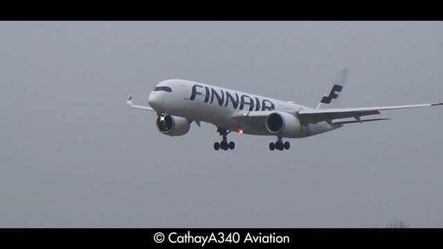 Finnair Airbus A350-900 Landing at London Heathrow Airport [LHR] смотреть онлайн