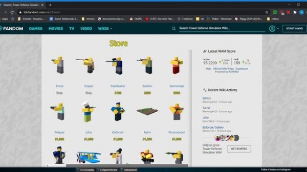 Roblox TDS wiki tower info