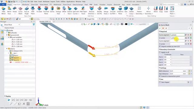 ZW3D 2023 - Surface Supports G3 Continuity смотреть онлайн