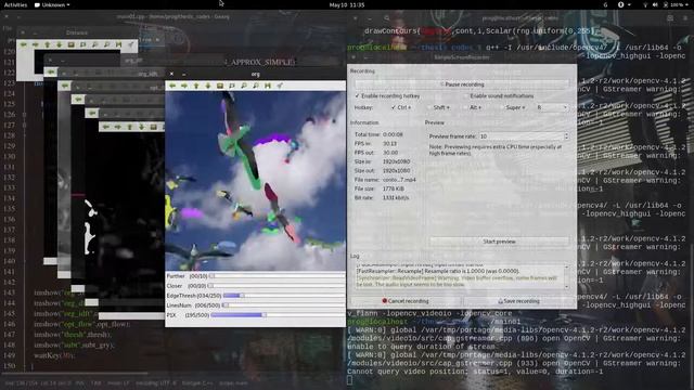 OpenCV draw contours смотреть онлайн