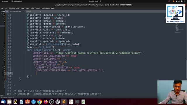 ? Cashfree Payout Integration in CodeIgniter #3 Add Beneficiary #cashfree #payout #playerofcode смотреть онлайн