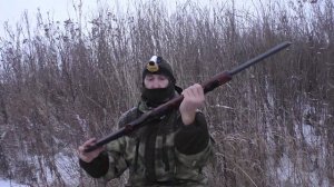 Охота с мелкашкой. охота на лиcу. Лиса вышла к охотнику