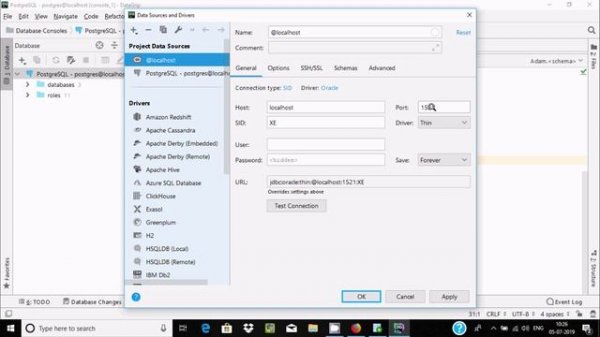 Connect DataGrip with Oracle