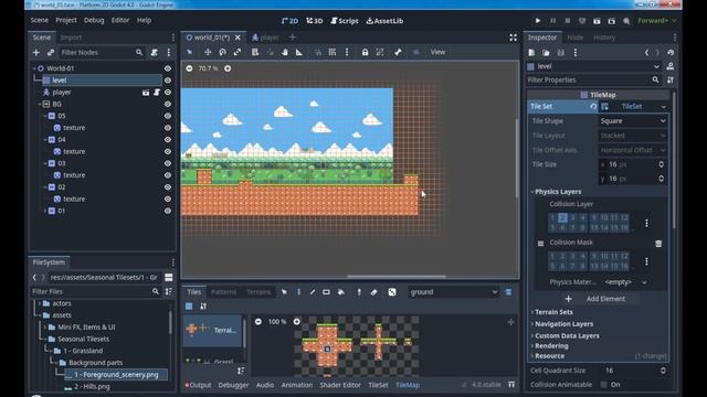 Ep05 - Parallax Layers na GODOT 4.0 - Criando um Jogo de Plataforma 2D смотреть онлайн
