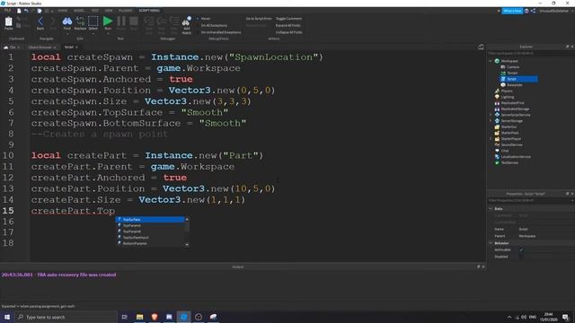 Roblox Studio Instance.new & .Touched Practise смотреть онлайн