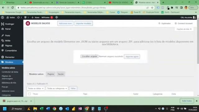 Como importar template JSon Elementor смотреть онлайн