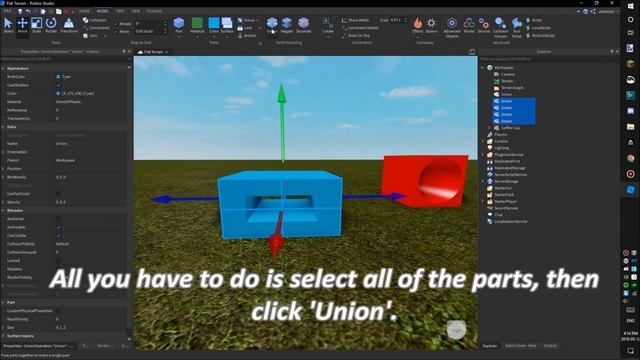 Unions and Negative Parts | Roblox Studio Tutorial смотреть онлайн