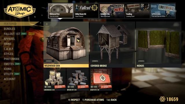 Fallout 76 - Atomic Shop Update: Wildwood Den Bundle смотреть онлайн