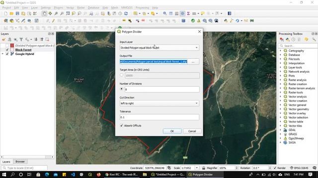 Divide a polygon into equal parts or equal-area polygons using QGIS 3.x смотреть онлайн