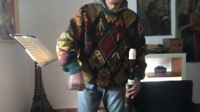 J. S. Bach, Suite III for cello, Gigue, set for tenor recorder смотреть онлайн